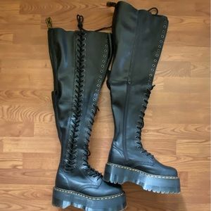 Dr. Martens NEW AZREYA Women’s Over the Knee Max Platform Boots. Black Size 8